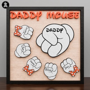 Letrero de madera de estilo de arte popular pintado a mano para aniversario familiar y celebraciones del Día del Padre decoración del hogar Base de mesa de artista - Product Image 5