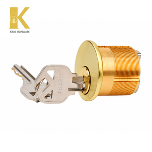 Cerradura de Cilindro de Embutir de 28 mm con Llave KW, Latón Pulido, Latón Sólido, KA KD Opcional - Product Image 3
