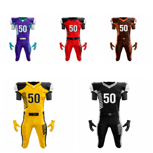 Fournisseur d'uniformes de football américain personnalisés en polyester 100% imprimés par sublimation, pour équipes, clubs, écoles, marque privée, vente en gros - Product Image 2