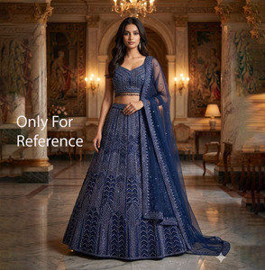 Beautiful Designer Traditional Bridal Wedding Lehenga Choli Embroidered Indian Ethnic Ghagra Crop <b>Top</b> Ready Wear <b>Party</b> - Product Image 1