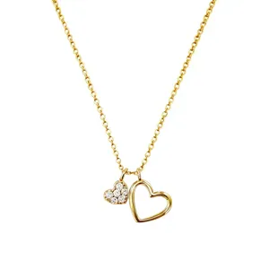 AMBER JEWELS Collier pendentif unisexe en argent 925 avec moissanite, ensemble de bijoux de luxe, taille brillant, sertissage à griffes - Product Image 2