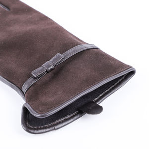 Gants d'hiver en peau de mouton thermique pour femmes, avec fausse fourrure de lapin, compatibles écran tactile, taille personnalisée, gants tendance - Product Image 6
