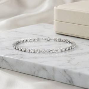 2.35CTW Round Bar-<b>Set</b> Diamond Line Bracelet - Product Image 3
