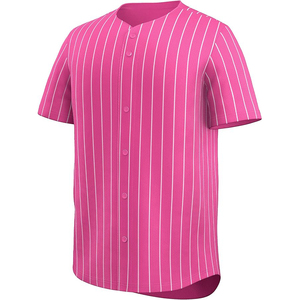 Camiseta de béisbol unisex con cintura tipo bandera, dobladillo asimétrico, personalizada, de malla transpirable, con botones frontales y manga corta - Product Image 3