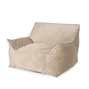 Nouveau fauteuil relaxant en forme de pouf incurvé, en velours, avec éponge haute densité, pouf MD25, canapés poufs, meubles de salon - Product Image 1