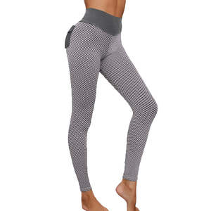 กางเกงเลกกิ้งโยคะเอวสูงสำหรับผู้หญิง-ผ้ายืดสี่ทิศทาง ผลิตจากสแปนเด็กซ์/ไนลอน ความยาวเต็มตัว เหมาะสำหรับออกกำลังกาย - Product Image 3