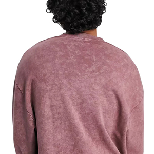 Nouveauté : Sweat-shirts pour hommes en coton 100% avec effet délavé, respirants, écologiques, coupe classique, décontractés - Product Image 4