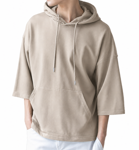 High Quality 320g Heavyweight <b>Fleece</b> Regular Fit Anti-Wrinkle <b>Lined</b> Eco-Friendly Polyester/Cotton Silk Screen Hoodie <b>Men's</b> - Product Image 4