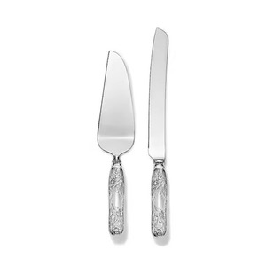 Contemporary Living Cake Cutting Set Metal Knife and Server Stainless Steel Dessert Serving Kit - Product Image 3