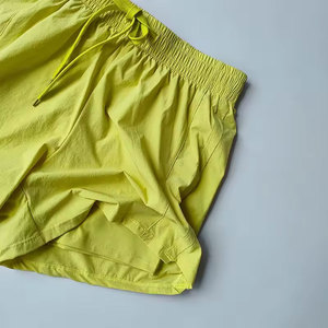 Women's Casual Sporty High Waist Canvas Knitted Shorts Floral Print Quick Dry Drawcord Closure Cotton Blend Loose Fit <b>Athletic</b> - Product Image 6