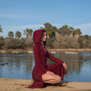 Vestido Maxi con Capucha y Espalda Descubierta, Estilo Élfico Bohemio, Ropa de Festival, Vestido Boho de Hada, Vestido Largo, Ropa de Playa, Última Tendencia 2026 - Product Image 3