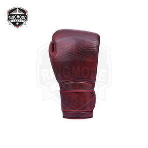 Guantes de Entrenamiento de Piel de Vacuno de Grano Completo Estilo Vintage con Cierre y Acolchado Interior Suave de Tres Capas para Artes Marciales - Product Image 1