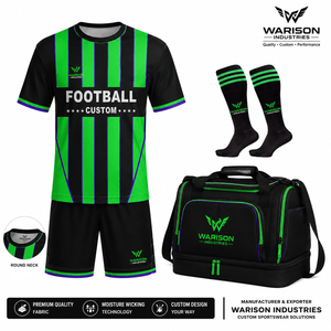 Wholesale Custom Football Sportswear Set Soccer Jersey Kit With Shorts Socks And Sports Travel Bag Breathable Soccer Uniform Set - Product Image 6