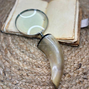 FWE Natural Finished Polished Magnifying <b>Glass</b> with Horn Handle for Book <b>Reading</b> and Gifting Usage From Falak World Export - Product Image 3