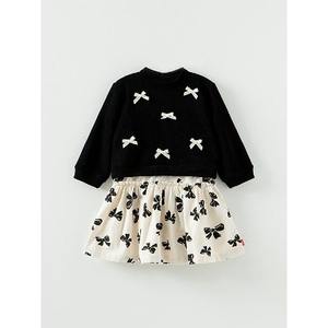 Vestidos de Niña Estilo Coreano OZKIZ, Colección Coco con Lazo, para Niñas de 2 a 7 Años, Moda Infantil al por Mayor para Primavera/Otoño - Product Image 1