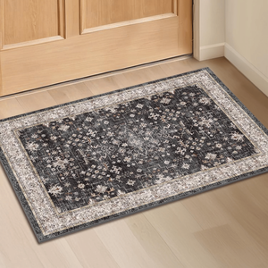 Tappetino Lavabile Nero 2x3 per Interni, Antiscivolo con Base in Gomma, Piccolo Tappeto per Ingresso, Cucina e Bagno con Resistenza alle Macchie - Product Image 3