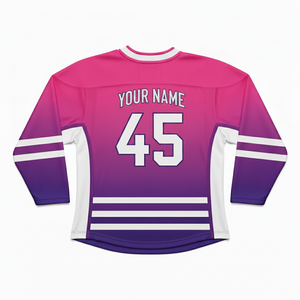 Professionelles Eishockey-Trikot Rot-Schwarz Maßgeschneiderte Teamkleidung Sublimation 100% Polyester Mesh Atmungsaktiv V-Ausschnitt Langarm Unisex - Product Image 2
