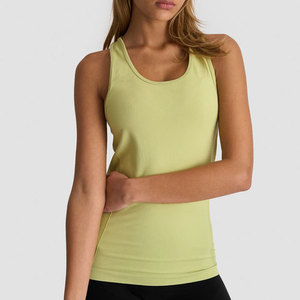 New Design <b>Ladies</b> Fitness Longlin Y Back <b>Tank</b> <b>Top</b> Compression Four Way Stretch Sports Lightweight Summer Wear Tight Fit - Product Image 5