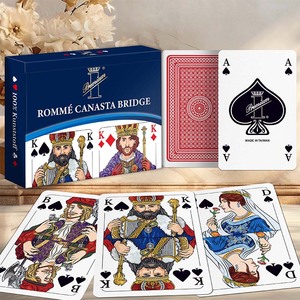 Juego de Cartas de Plástico Alemán Premium para Rommé, Barajas Dobles con 55 Cartas (3 Jokers) - Product Image 4