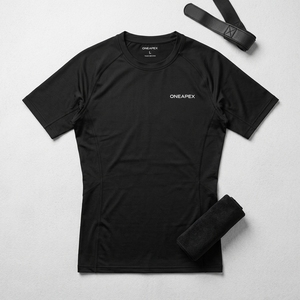 <b>Men</b> <b>Compression</b> T <b>Shirt</b> Black Short Sleeve Athletic Gym Training Sportswear Custom Logo Fitness Running Workout <b>Shirt</b> - Product Image 2