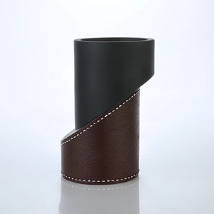 Support de brûleur de Bakhoor ZaharaCraft, porte-encens artistique fait main en bois et cuir avec motif multicolore arabe vibrant pour - Product Image 5