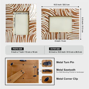 Marco de Fotos de Madera Sólida de Calidad de Exportación, Duradero, Hecho a Mano, para Exhibición en Mesa, Decoración Interior para Hotel, Oficina, Sala de Estar - Product Image 5