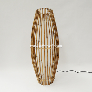 Kendang Floor Lamp Natural Bamboo <b>Standing</b> Lamp Decorative Lighting for Living Room Bedroom Hotel Interior Decor - Product Image 2