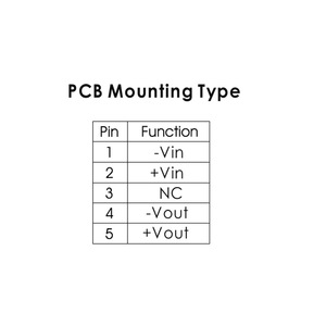 15W 12V 1.25A ที่แยกการควบคุม DC ไปยัง DC Converter แรงดันไฟฟ้าอินพุตระบุ800VDC ชนิด PBC MOUNT - Product Image 2