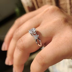Graceful Oval Cut <b>Nature</b> <b>Inspired</b> <b>Engagement</b> <b>Ring</b> 0.60 To 3.00 CT 925 Silver Fine Jewelry Anniversary Wedding Present Women - Product Image 2