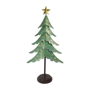 Modern Gold Metal <b>Spiral</b> Christmas <b>Tree</b> Tabletop Centerpiece with Star Topper For Christmas Holiday Festival Decor - Product Image 4