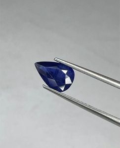 ไพลินสีน้ำเงินเข้มธรรมชาติทรงลูกแพร์ ไพลินจากเหมืองเชลอน ไพลินเม็ดเดี่ยวผ่านการอบความร้อน - Product Image 5