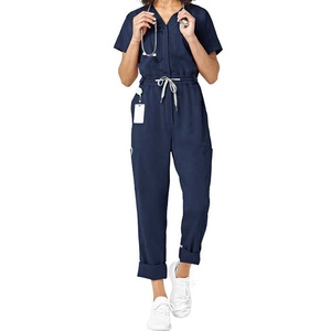 Comfortable High-quality Medical Nursing <b>Scrubs</b> Uniforms <b>Sets</b> Wholesale Custom Womens Short Sleeve Cotton Polyester <b>Scrub</b> <b>Set</b> - Product Image 4