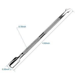 Juego Profesional de Cuidado de Uñas UBI 4 en 1 de Doble Cabezal de Acero Inoxidable: Removedor de Cutículas, Empujador de Cutículas, Recortador, Raspador y Pelador de Doble Extremo - Product Image 1