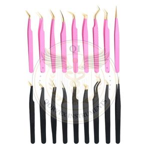 High Quality Black Gold Diamond Grip <b>Eyelash</b> <b>Extension</b> Tweezers Small Pointed Stainless Steel Sustainable <b>Mink</b> Lashes Pakistan - Product Image 5