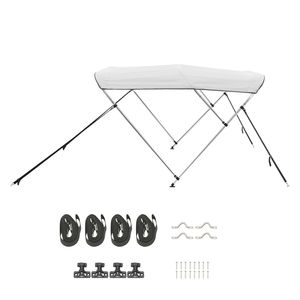 Tendalino per Barca in Poliestere 600D con Telaio in Lega di Alluminio, Impermeabile, Parasole, Tendalino a 3 Archi, Accessori e Ricambi per Bimini Top - Product Image 1