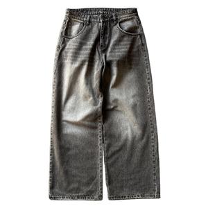 Pantalones vaqueros anchos de mezclilla con pedrería para hombre, talla grande, de pierna recta, holgados, al por mayor - Product Image 4