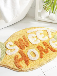Customised Hot Selling Unique Sweet Home Lemon Bath <b>Mat</b> – Cute Citrus Shaped Non-Slip Floor Rug, <b>Bathrooms</b> rug for multi use - Product Image 2