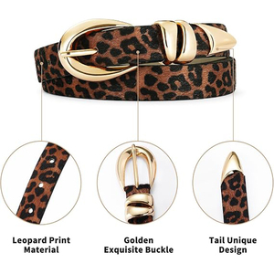 Cinturón Casual Reversible Sólido con Hebilla Dorada y Cierre de Pasador, Ajuste Personalizado, MOQ Bajo - Product Image 4