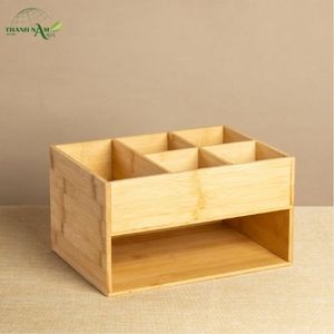 Organizador de Almacenamiento Plegable de Bambú Prensado de 5 Capas, Diseño Moderno Multifuncional - Product Image 5