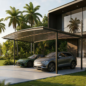 Abri de voiture en aluminium de qualité commerciale avec toiture en polycarbonate transparente, norme CE, résistant aux UV, abri imperméable pour le stationnement des voitures, garage - Product Image 3