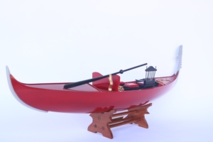 Góndola Veneciana # 3 - BARCO TRADICIONAL ITALIANO DE MADERA PINTADO DE ROJO - Product Image 4