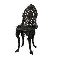 Chaise de jardin en teck de style victorien européen, pieds tournés, revêtement rouge, mobilier d'extérieur durable, design élégant et intemporel