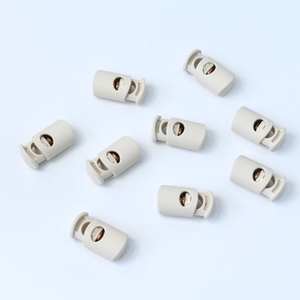 Custom Printed Logo Plastic <b>Stopper</b>/Cord Locks Eco-Friendly Nickel-Free Durable Plastic Rice Resin Cylinder Cord Lock - Product Image 3