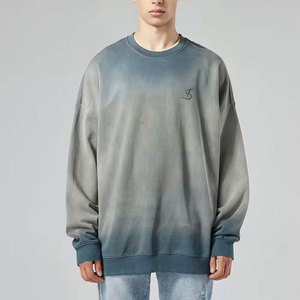 เสื้อสเวตเชิ้ตแฟชั่นใหม่ไซส์ใหญ่สำหรับผู้ชาย สีซีดแบบซันเฟด ปรับแต่งสีได้ สไตล์ใหม่ เสื้อสเวตเชิ้ตซันเฟด - Product Image 4