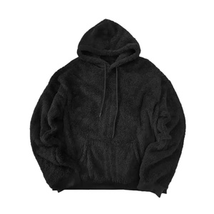 Customized Sherpa Fluffy <b>Fleece</b> 100% Cotton Loose Fit Heavyweight <b>Thick</b> Fur Pullover Hoodies for <b>Men</b> and Women Winter - Product Image 1