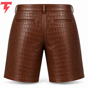 Premium Men <b>Leather</b> <b>Shorts</b> Feature Smooth Material Comfortable Movement And Reliable Quality For Casual & Everyday Fashion Wear - Product Image 5
