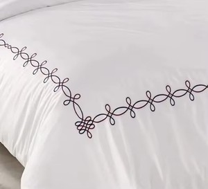 Custom Embroidery Geometric Pattern 100% Cotton Duvet Cover <b>Sets</b> European-American Style Home <b>Bedding</b> Machine Washable - Product Image 2