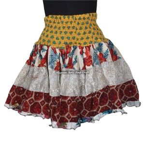 Gypsy Indian <b>Patchwork</b> Dropped Midi Rara Hippy Boho Festival <b>Skirt</b> Stylish Patch Cotton Sexy <b>Skirt</b> All Seasons - Product Image 2