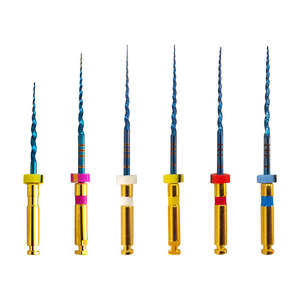Limes rotatives dentaires à activation thermique bleues en NiTi pour endodontie, à utiliser avec un moteur, pour le traitement et le nettoyage des canaux radiculaires chez le dentiste - Product Image 3
