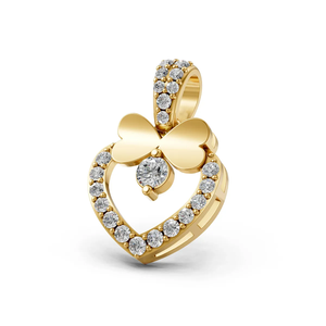 Colgante de Corazón con Lazo de Diamantes de Laboratorio Certificados IGI en Oro de 10K, Joyería de Regalo para Fiestas, Diseño Moderno para Mujer, Ligero, Proveedor al por Mayor, OEM, Personalizado - Product Image 5